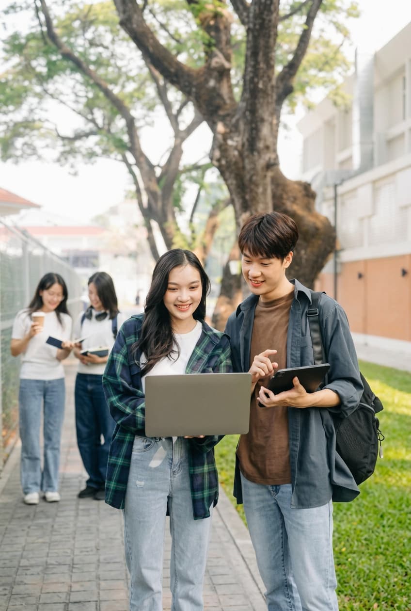 Steps for Hong Kong students — Study abroad goals laptop planning.
