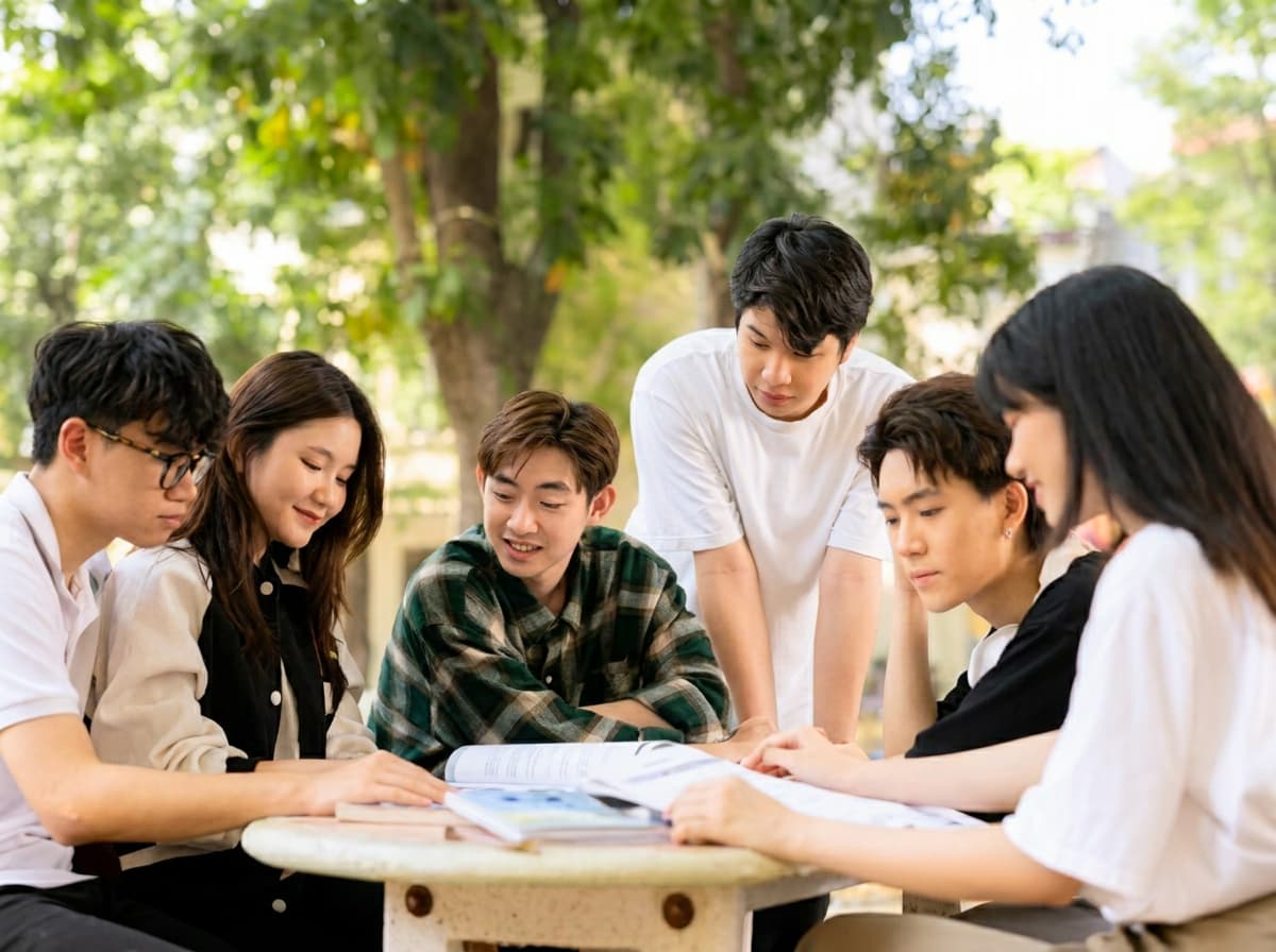 Students at an international summer programme.